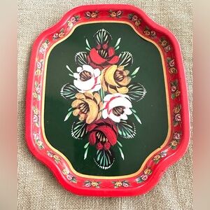 Elite Floral Tin Tray Water Gipsy Design by JM Hill Made in England Excellent